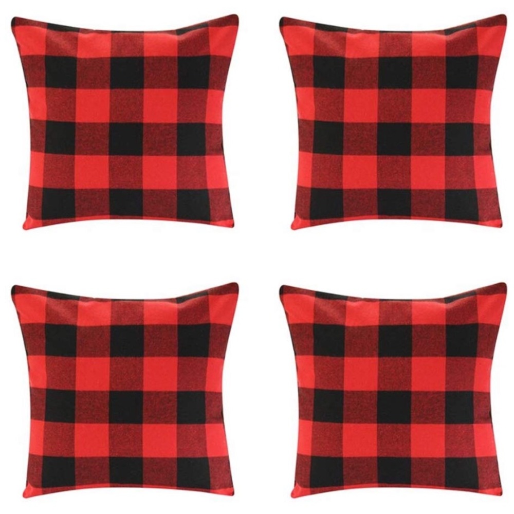 Red Buffalo Check throw pillow cases
